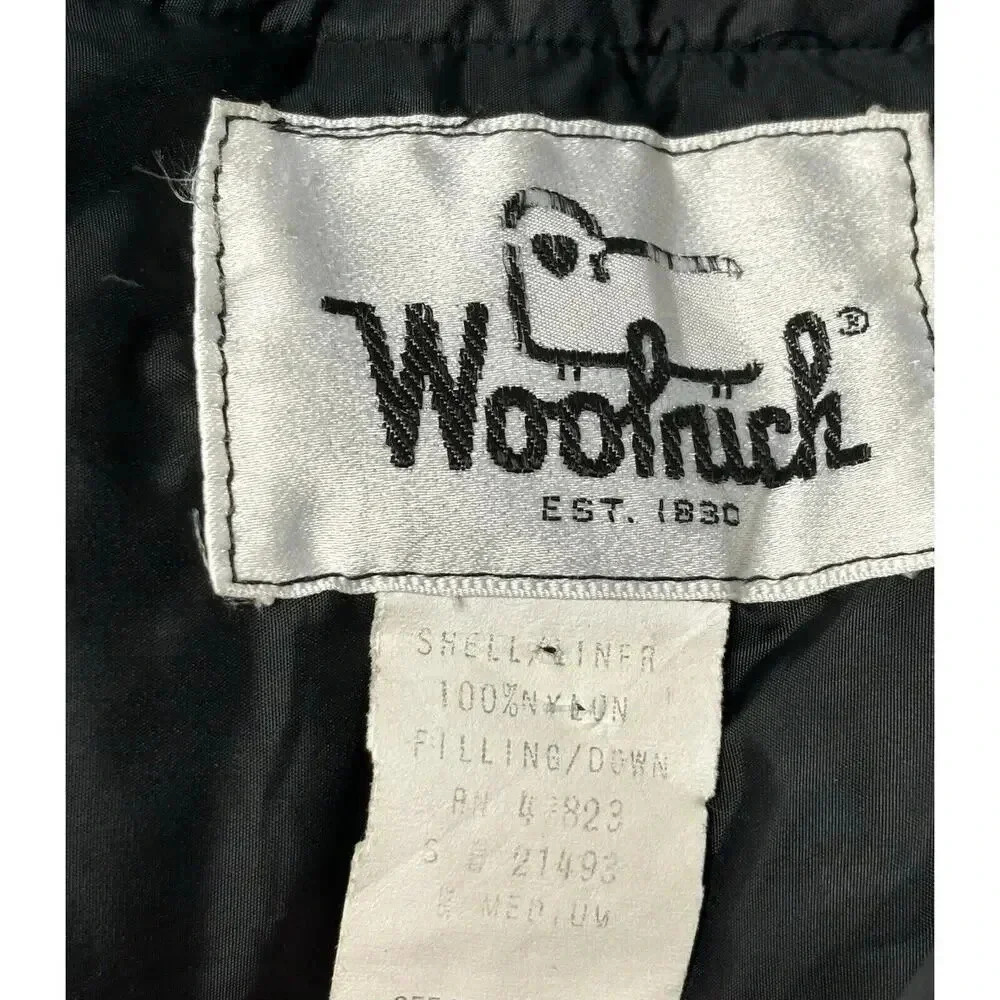 Vtg 80s 90s Woolrich Zip Jacket M Red Grey - Picture 5 of 10